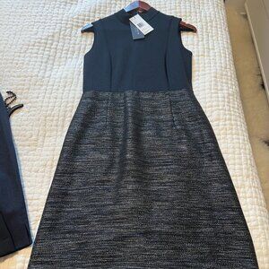 Navy sleeveless stretch Suit Dress, size S